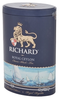 Чай Richard Royal Ceylon черный листовой, ж/б, 80г Richard
