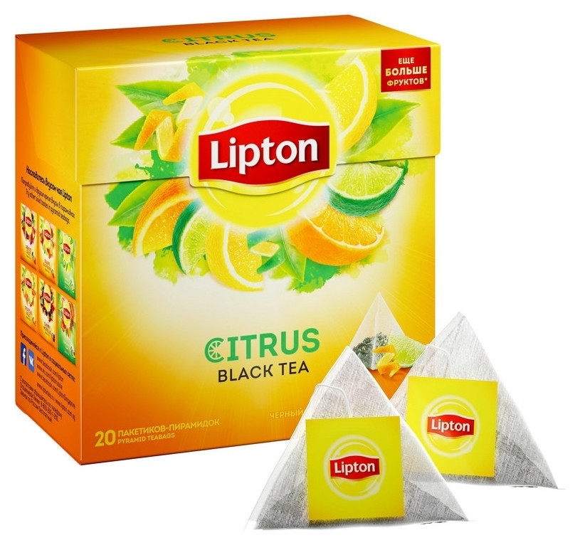

Чай Lipton Citrus черный пирамидки 20пак/пач