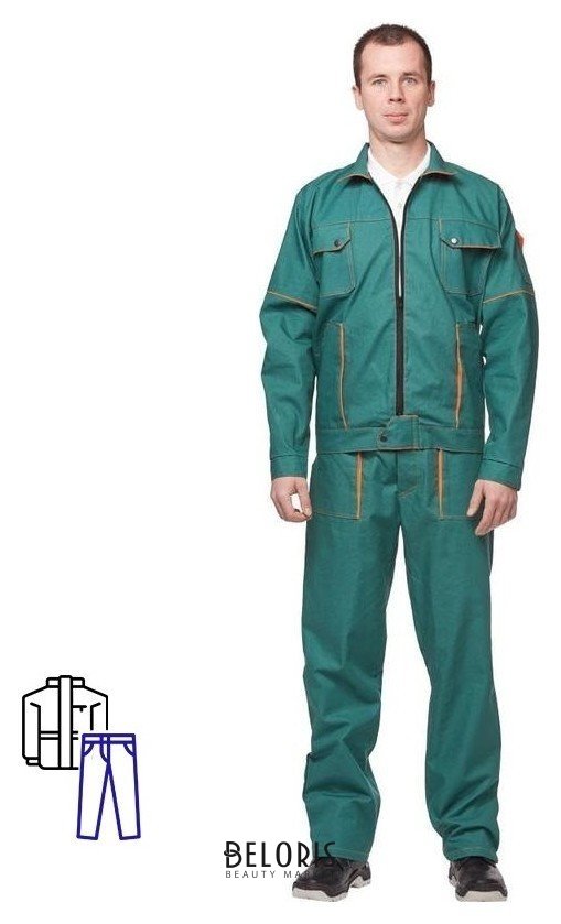 Спец.одежда летняя костюм мужской л06-кбр зел. (Р.48-50) 182-188 NNB