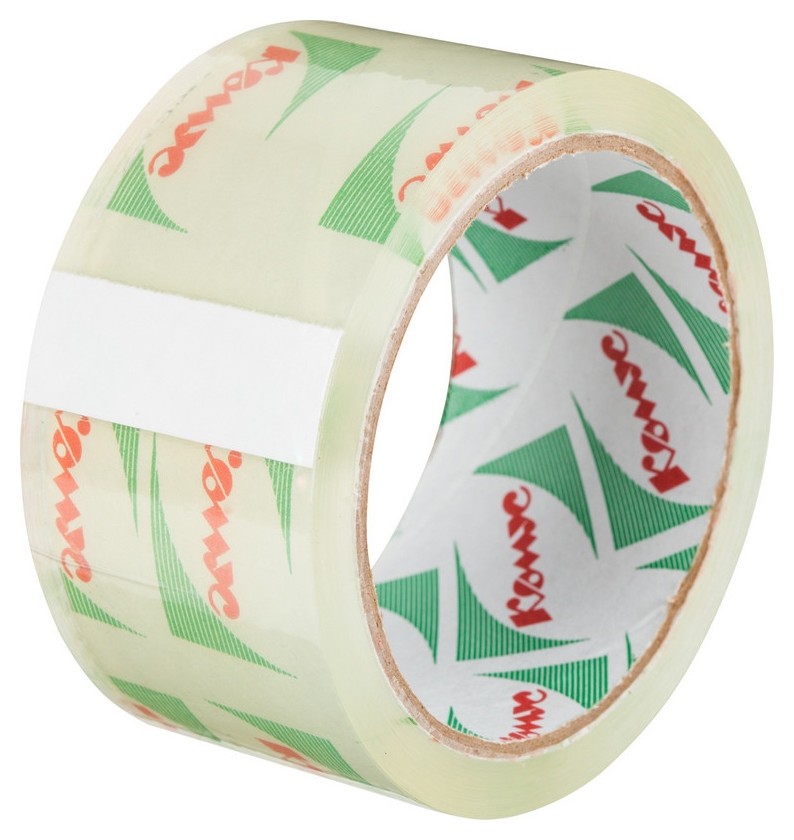 

Клейкая лента упаковочная комус 48мм х 50м 45мкм кристал-прозрачная, Прозрачный