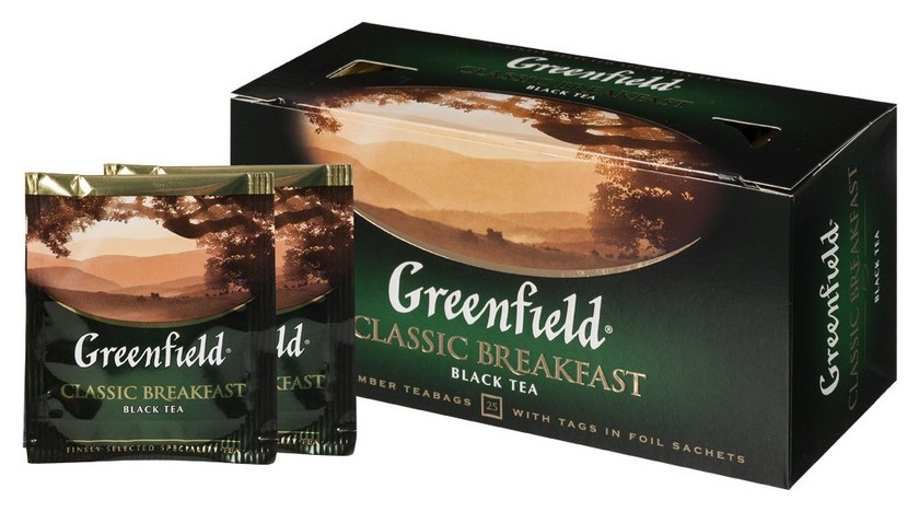 

Чай Greenfield Classic Breakfast черный фольгир. 25пак/уп 0354-15