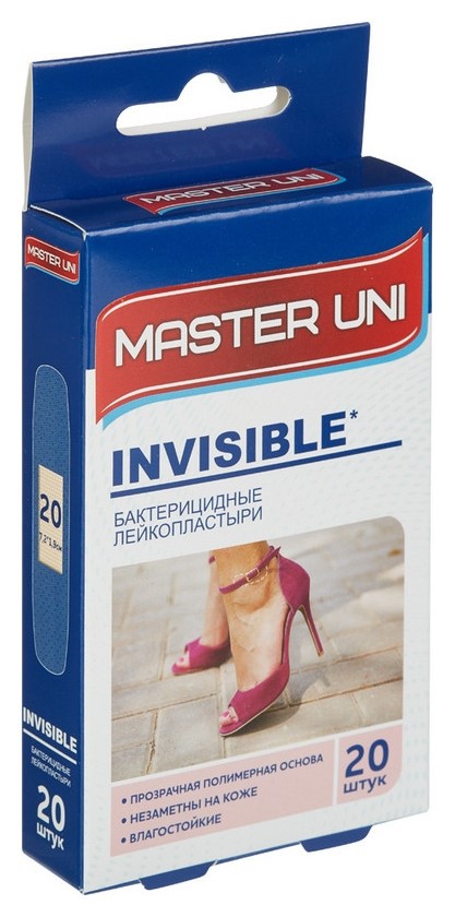 

Набор пластырей прозрачный Invisible Master Uni 20 шт/уп.