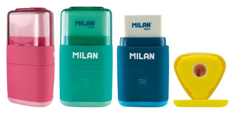 

Ластик-точилка Milan Tri, пластик, цвет в ассорт. 4700116