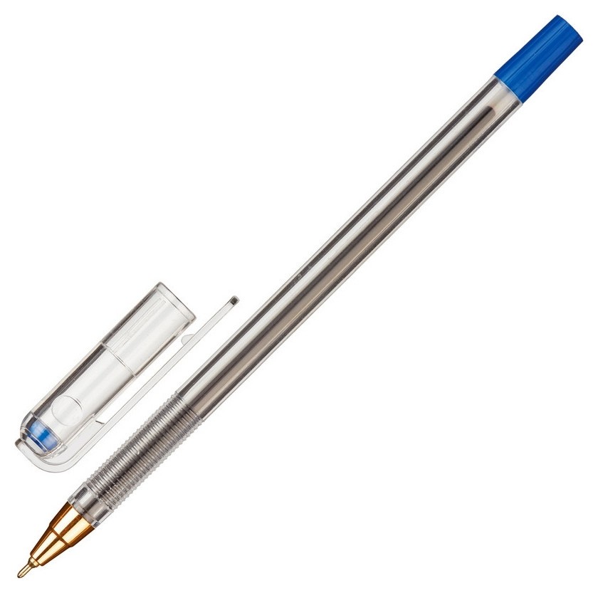 

Ручка шариковая Attache Goldy, 0,3мм, синий, маслян.,неавт., б/манж.