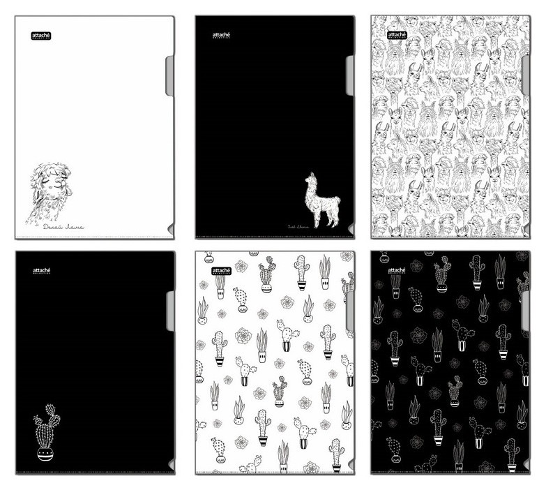 

Папка уголок Attache Selection Llamas, 6шт/уп, В ассортименте