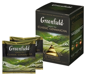 Чай Greenfield Genmaicha зеленый фольгир. 20пак/уп 1155-08 Greenfield