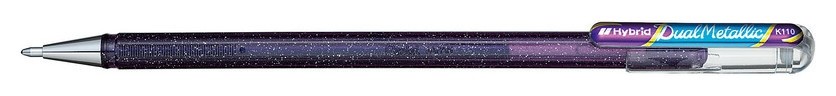 

Ручка гелевая Pentel Hibrid Dual Metallic 0,55мм хамелеон фиолет+синий