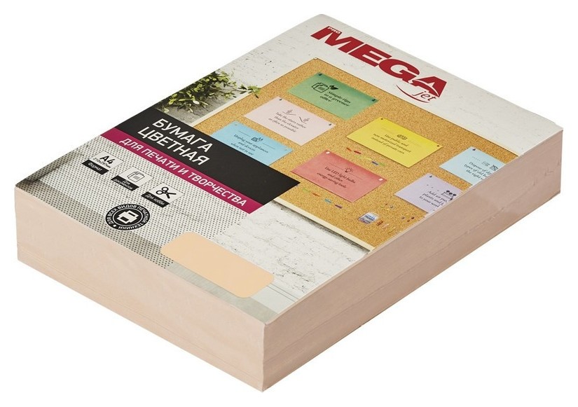 

Бумага цветная Promega Jet (А4,80г,персик пастель) пачка 500л