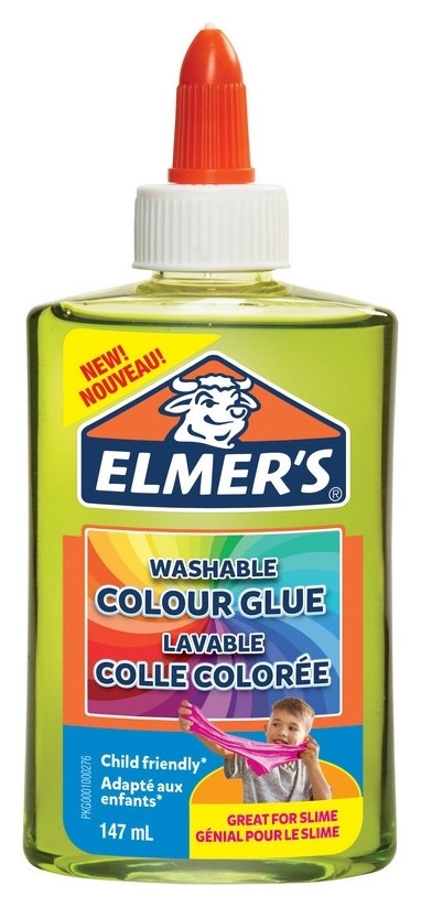 

Клей для слаймов Elmers цветной полупрозрачный зеленый 147 мл, 2109504