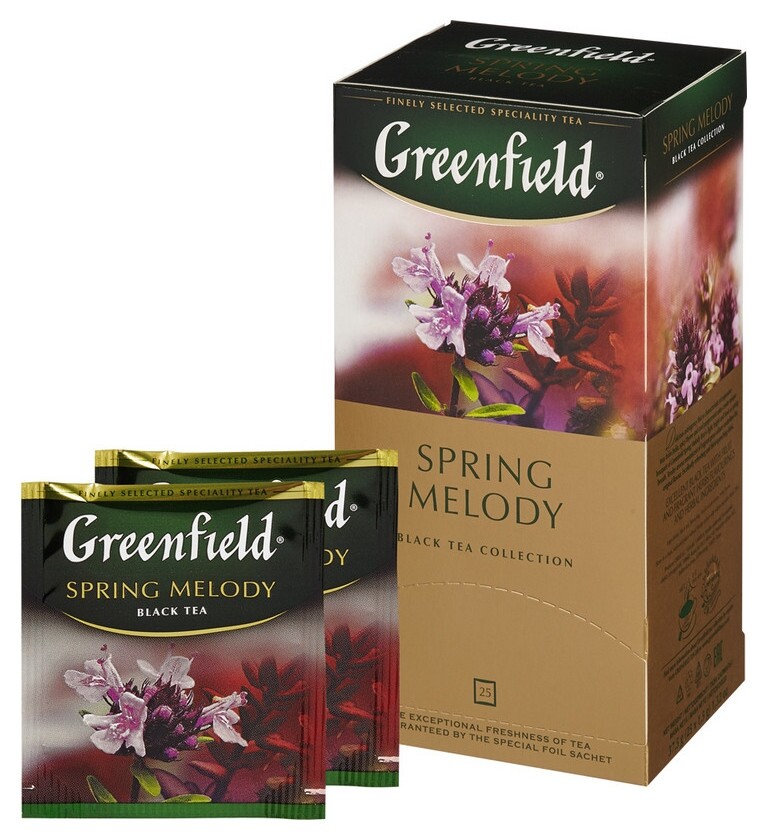 Чай Greenfield Spring Melody черный фольгир.25пак/уп 0525-10  Greenfield