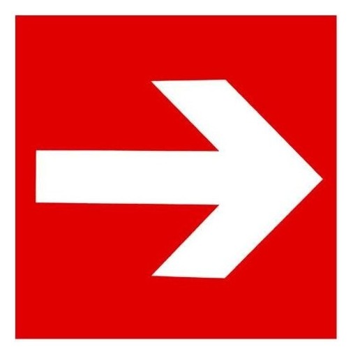 

Знак безопасности F01-01 направляющая стрелка (Плёнка, 200х200) (К)