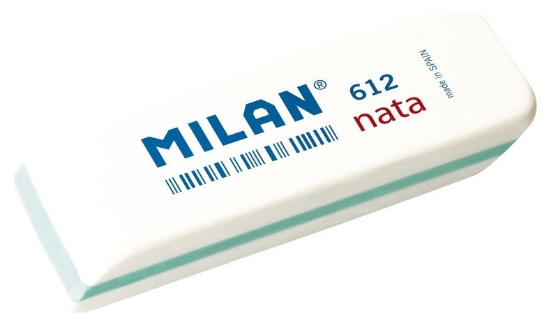 

Ластик пластиковый Milan Nata 612 скошенной формы, белый, цвет в ассорт