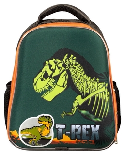 Ранец №1school Basic T-rex, 2 отд., ортопед. Cпинка, светящийся кант №1 School