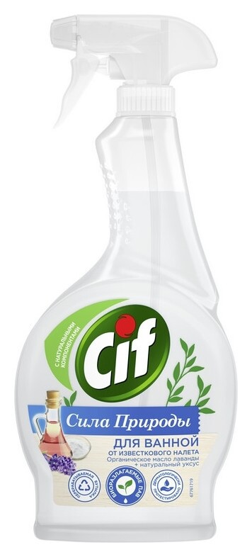 Средство для сантехники и чистки ванн CIF сила природы 500 мл Cif