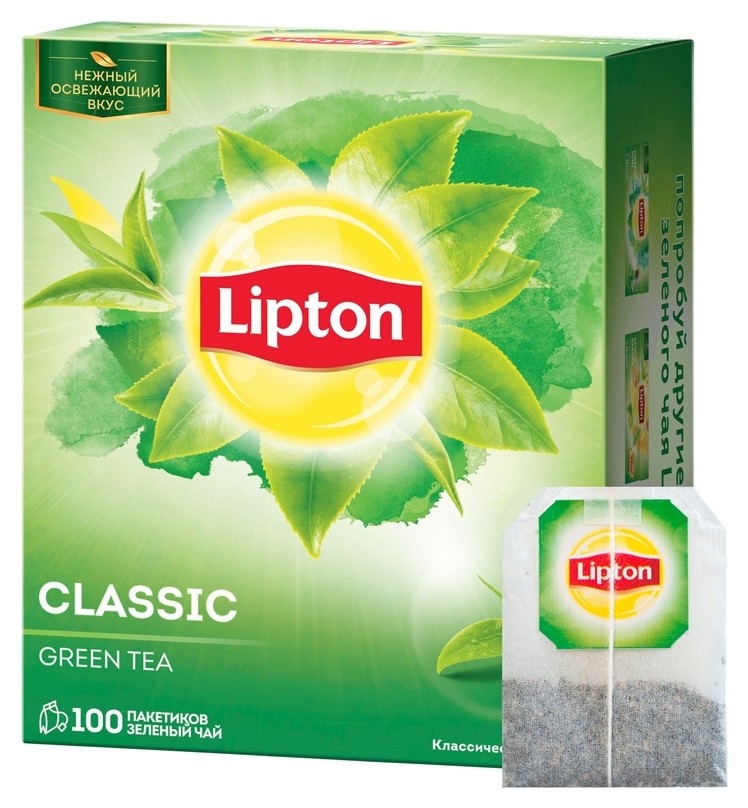 

Чай Lipton Green зел. 100 пак/уп