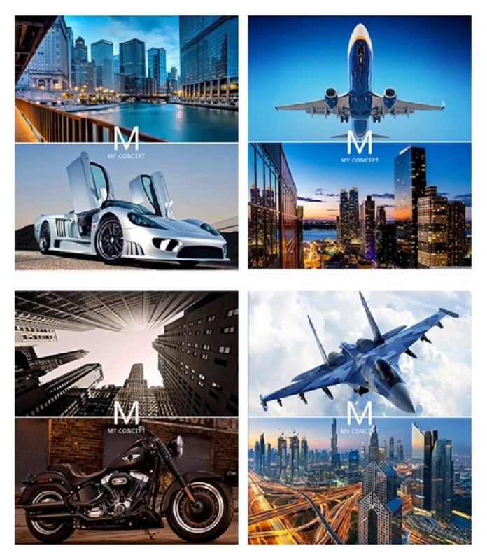 

Тетрадь общая а5,48л,кл,скрепка,мел.карт. My Concept в ассорт то48к9592/6