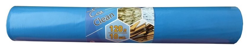 

Мешки для мусора пвд 120л 40мкм 10шт/рул синий 70х108см