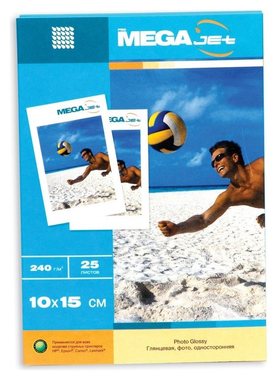 

Бумага для цв.струй.печ. Promega Jet (10х15, 240г, глянцевая) пачка 25л