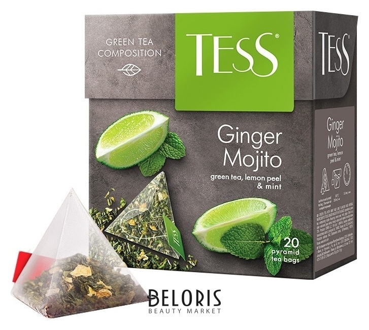 Чай Tess Ginger Mojito зеленый пирамидки 20шт Tess