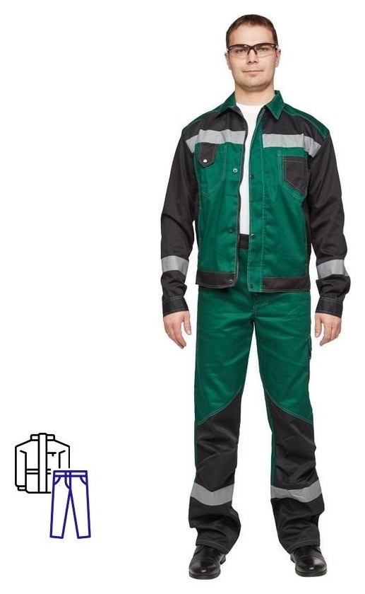 

Спец.одежда летняя костюм мужской л21-кбр зелен/черн. (Р.) 170-176, Зеленый/черный