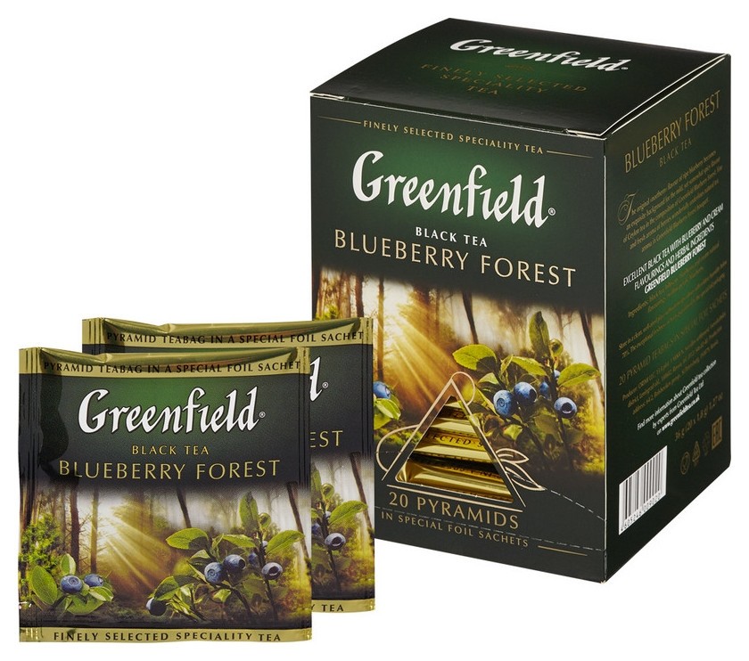 

Чай Greenfield Blueberry Forest черн. пирамидки фольг. 20 пак/ 0902-08
