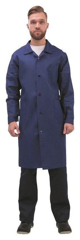 

Халат рабочий мужской/у02-хл синий (Р.) 182-188