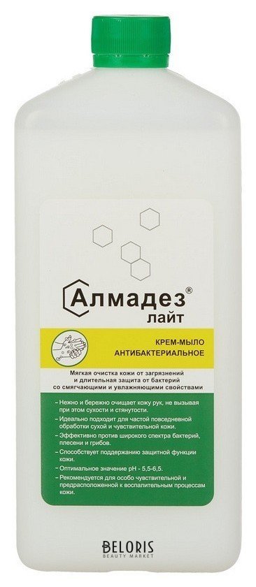 Дезинфицирующее мыло алмадез-лайт антибактериальное 1,0 л(С дозатором) Алмадез