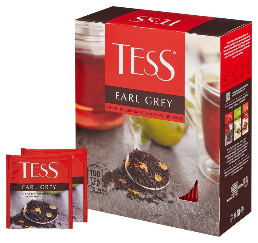 Чай Tess Эрл грей 100 пак/уп  Tess