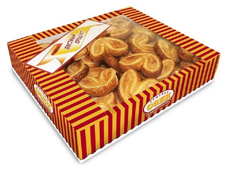 Печенье слоеные семейка озби мини плюшки с сахаром, 500г  Семейка Озби