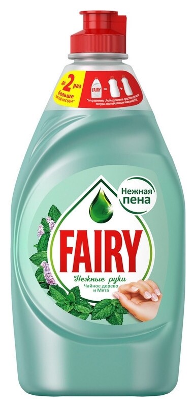Средство для мытья посуды Нежные руки Чайное дерево и мята  Fairy
