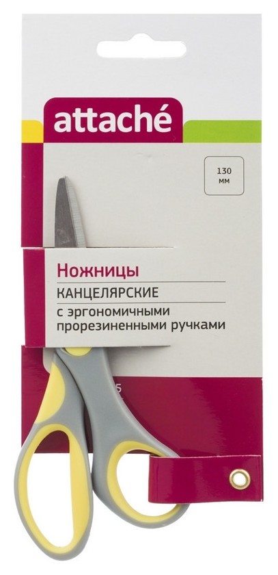

Ножницы детские Attache 13 см с пласт.прорезинен.ассимитр ручками
