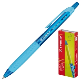 Ручка шариковая автом Stabilo Performer+, 0,35мм, прорез грип,синяя 328/3-4 Stabilo