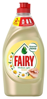 Средство для мытья посуды Fairy нежные руки ромашка и витамин Е 450мл Fairy