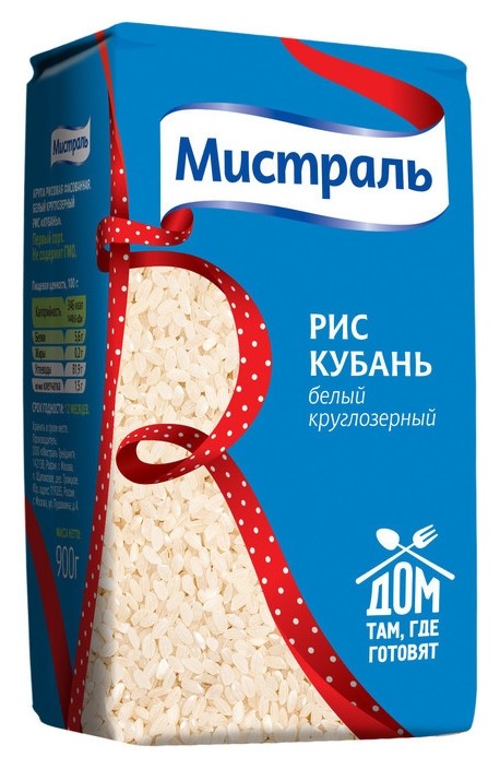 

Крупа Рис мистраль кубань 900 г.