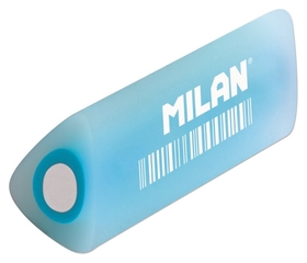 Ластик пластиковый Milan Ppmf30, треугольный, полупрозрачный, голубой Milan