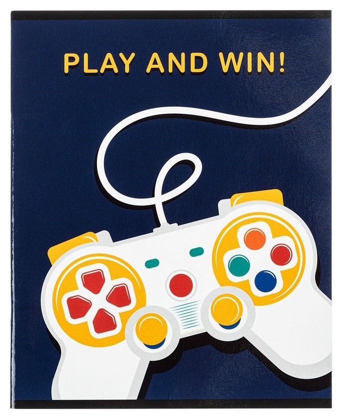 

Тетрадь общая а5,48л,кл,скреп,обл.мел.карт,уф-лак №1 School Play&win