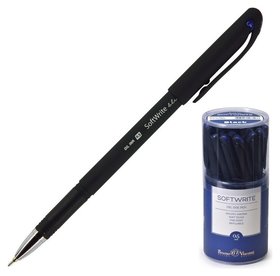 Ручка шарик масляная Softwrite Black 0,5 мм синяя 20-0085 Bruno Visconti