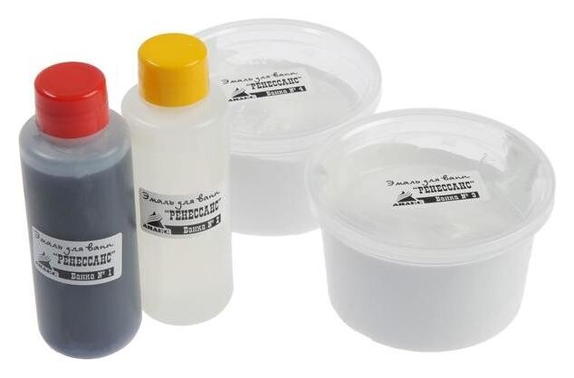 Эмаль для восстановления покрытия ванн "Ренессанс", 800 г, белая  Анлес