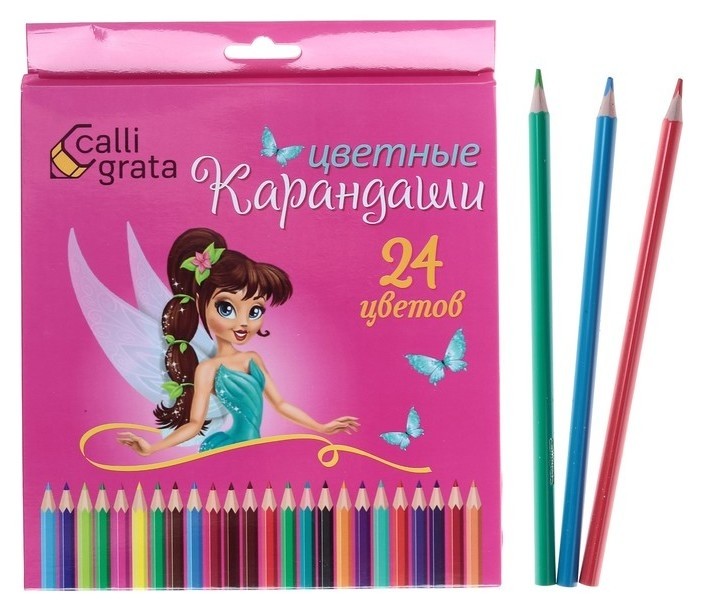 

Карандаши 24 цвета, Calligrata, «Принцесса»