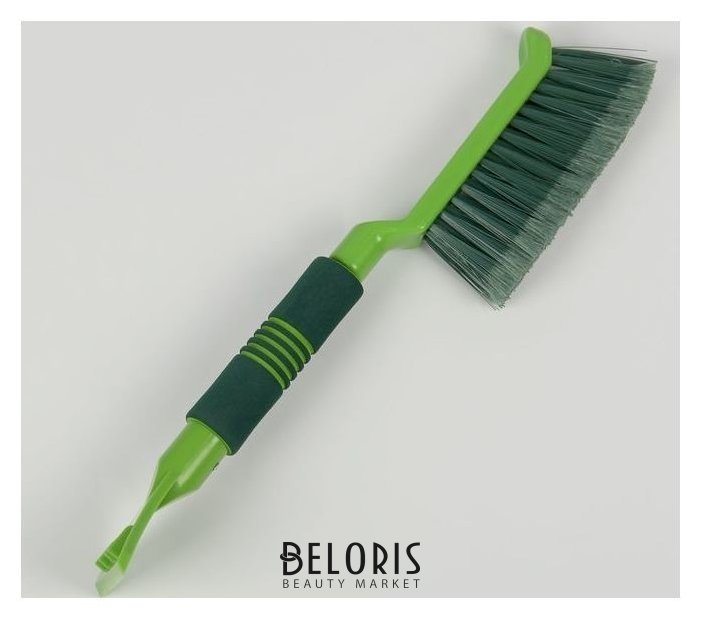 Щётка Cо скребком Li-sa Ls201, поролоновая ручка, зеленая, 42 см Li-Sa