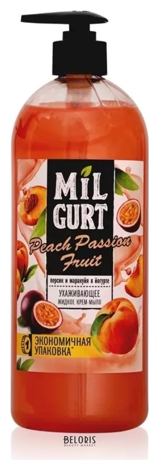 Крем-мыло жидкое MilGurt Персик и маракуйя в йогурте  Весна