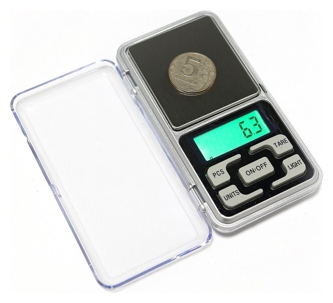 Весы Luazon Lvu-01, портативные, электронные, до 500 г, серые LuazON Home