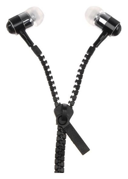 Наушники Eltronic Zipper, вакуумные, микрофон, 102 дБ, 32 Ом, 3.5 мм, 1.2 м, чёрные