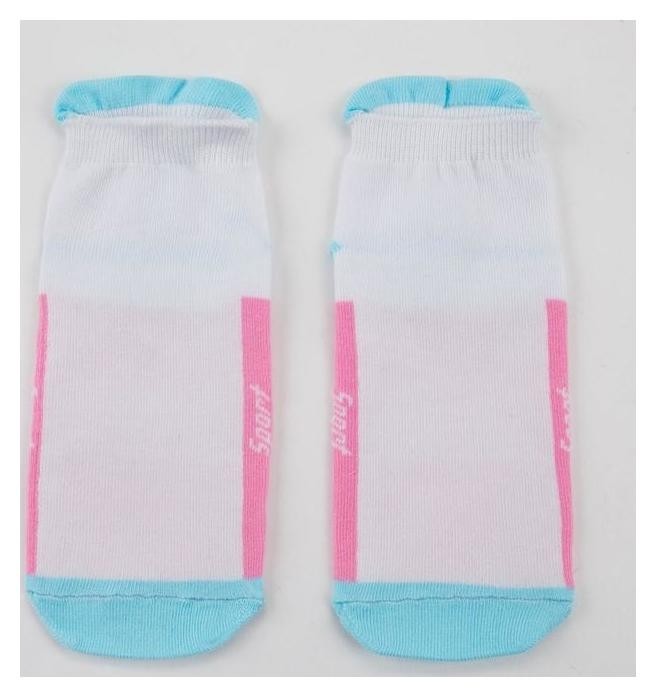 Носки женские, цвет белый/розовый, размер 23-25