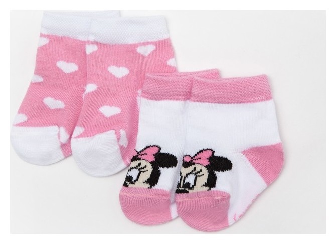 

Набор носков "Minnie Mouse", белый/розовый