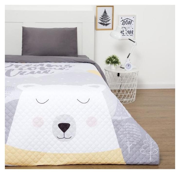 

Покрывало "Этель" 2 сп большие мечты, , микрофибра, Серый