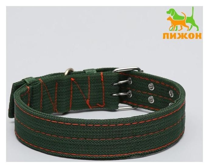 

Ошейник четырехслойный с вертлюгом, 80 х 4,9 см, полиэстер, зелёный