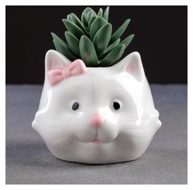 Кашпо керамическое "Кошка" 10*8см 