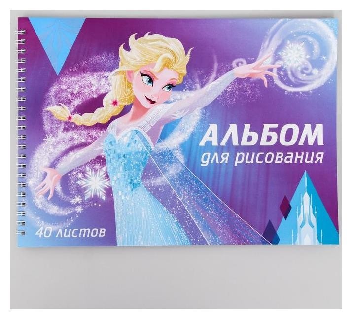 

Альбом для рисования на гребне, А4, 40 л., "Холодное сердце", холодное сердце