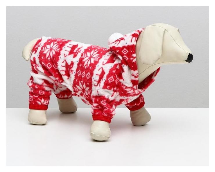 

Комбинезон "Олени" с капюшоном, размер XL (ДС 40см, ОГ 50 см, ОШ 40 см), красный